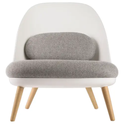 Fauteuil COCOON Blanc / Gris photo du produit