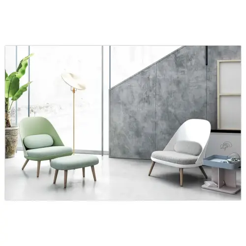 Fauteuil COCOON Blanc / Gris Mont&eacute; photo du produit
