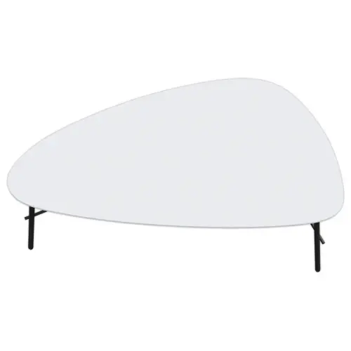 Table basse gigogne 93 cm blanche montée photo du produit