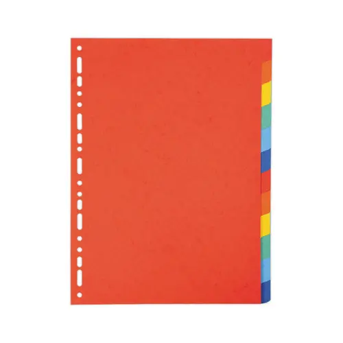 Jeu d'intercalaires - carte recyclée 3/10è - A4 - 12 touches - Exacompta photo du produit
