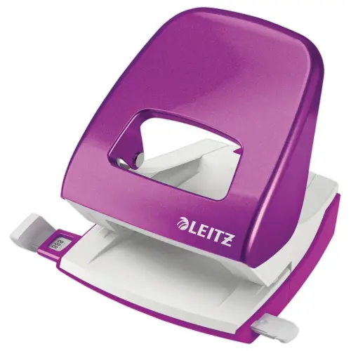 Perforateur blanc 2 trous coloré 30 feuilles - Violet - Leitz photo du produit