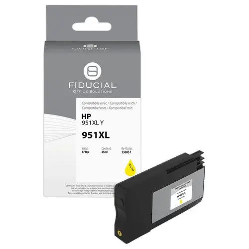 Cartouche d'encre remanufacturée éq. HP 951XL - Haute capacité - Jaune photo du produit