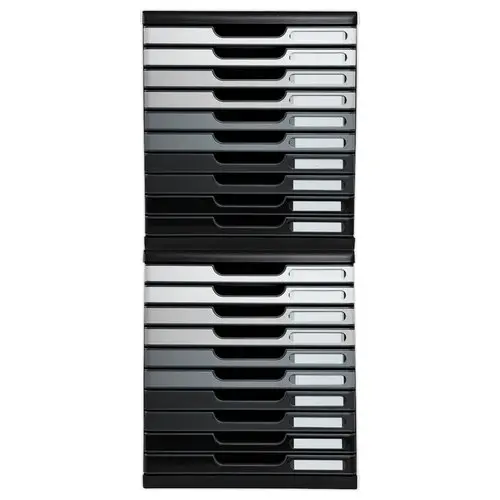 Module de classement 10 tiroirs Moduloglossy- Nuances de gris - EXACOMPTA photo du produit