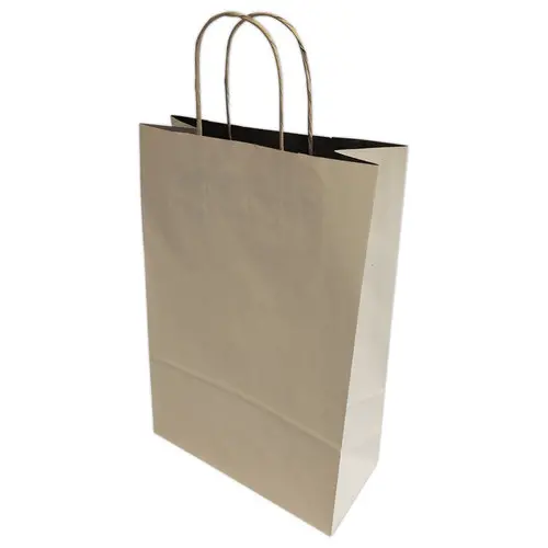 200 Sac kraft poignées torsadées grand format L 32 x P15 x H42 cm photo du produit