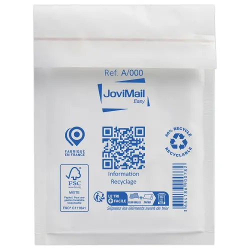 10 Pochettes matelassées Sealed Air - 110 x 160 mm - Blanc - Jovimail photo du produit