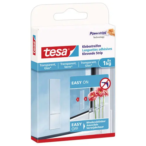 Languettes adhésives amovibles 1kg surfaces transparentes photo du produit