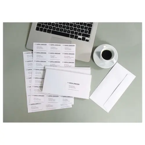100 Planches d'étiquettes A4 multi-usages soit 6500 étiquettes blanches photo du produit