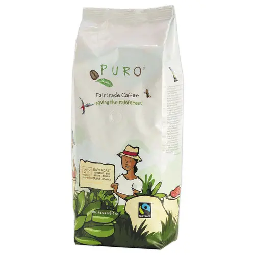 Caf&eacute; en grains bio Puro - 1 kg - PURO photo du produit