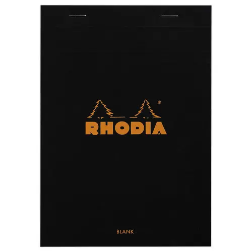 Bloc-notes A5 - Noir - 80 feuilles - RHODIA photo du produit
