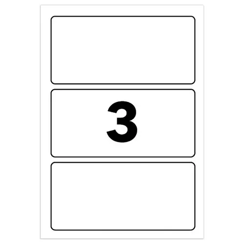 Etui de 48 &eacute;tiquettes autocollantes 64x133 mm photo du produit