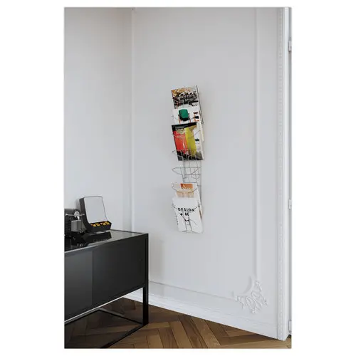 Présentoir mural en fil métal 7 compartiments photo du produit