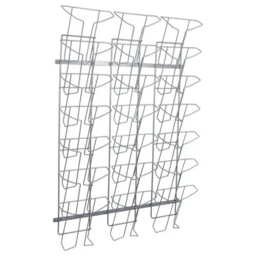 Présentoir mural en fil métal 21 compartiments photo du produit