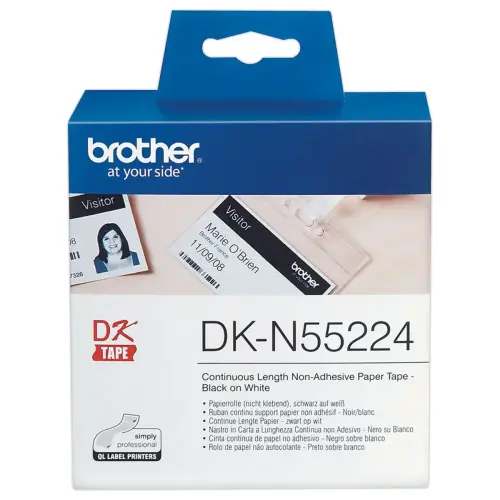 Rouleau d'étiquettes QL Brother 54 mm x 30 m DKN55224 photo du produit