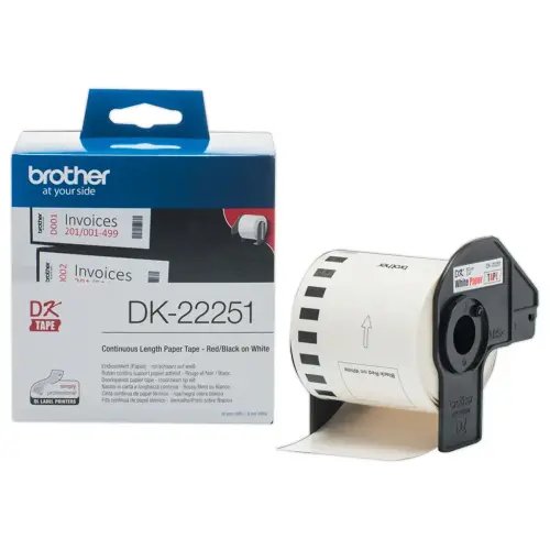 Rouleau d'étiquettes QL Brother 62 mm x 15 m DK22251 photo du produit