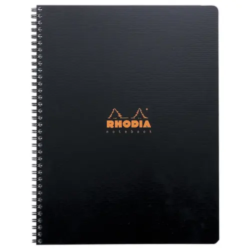 Cahier polypropylène - 160 pages - A4+ 5x5 - noir - Rhodia photo du produit