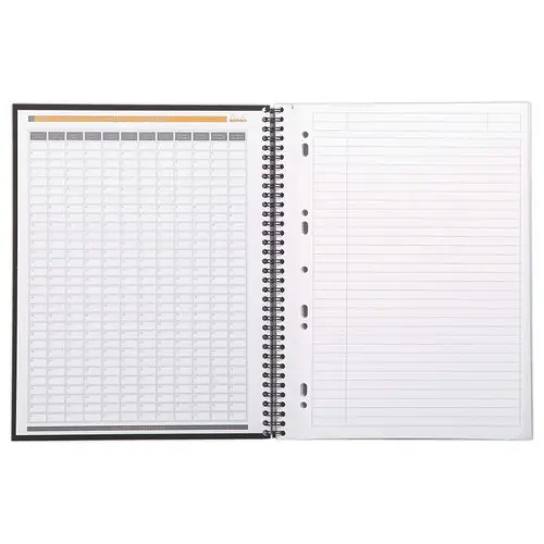Cahier couverture carton - 160 pages A4+lign&eacute; - Noir - RHODIA photo du produit