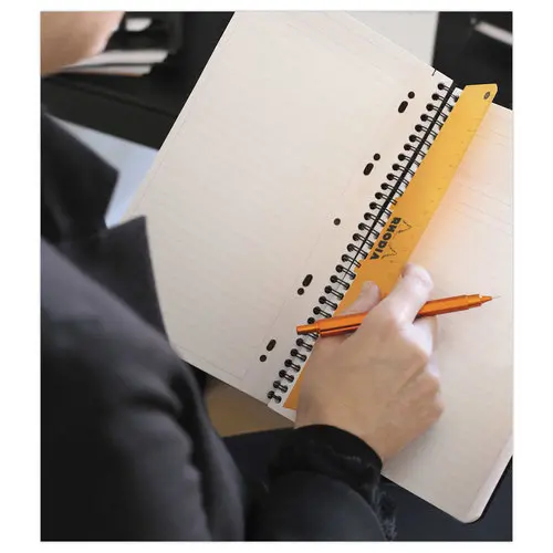 Cahier couverture carton - 160 pages A4+lign&eacute; - Noir - RHODIA photo du produit