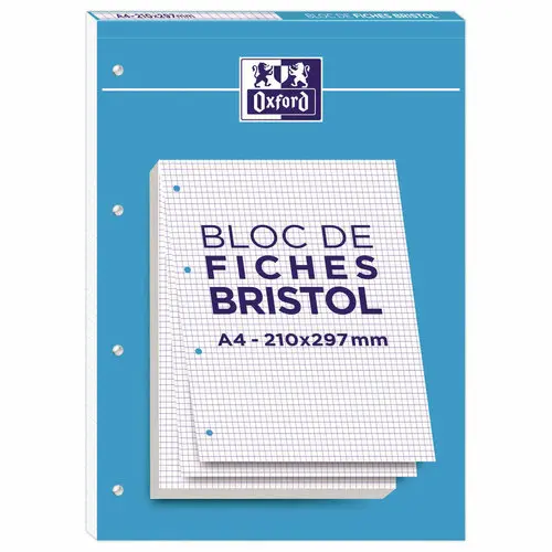 Bloc de fiches Bristol - A4 - 5x5 - OXFORD photo du produit