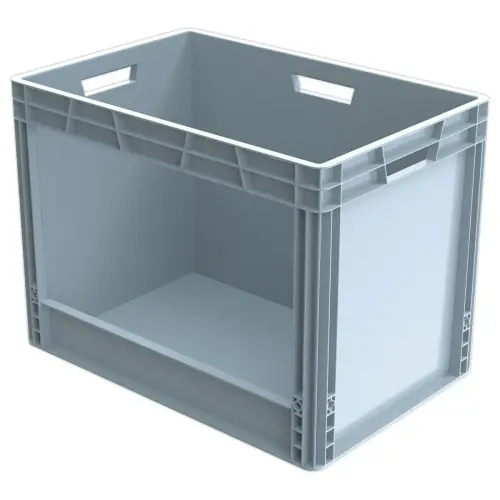 Bac picking avec ouverture longueur gris 90L photo du produit