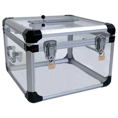 Urne en plexi transparent avec serrurede s&eacute;curit&eacute; photo du produit