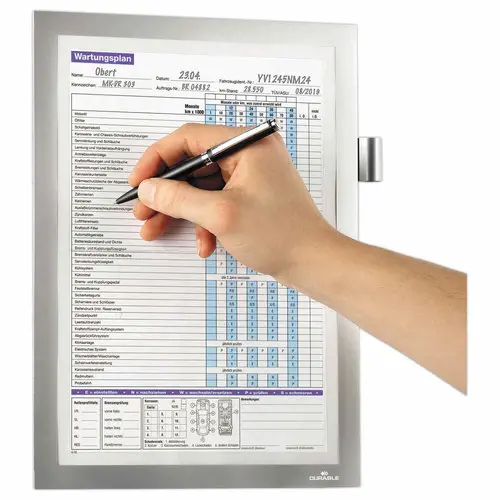 Pochette cadre magnétique A4 argent DURAFRAME NOTE photo du produit