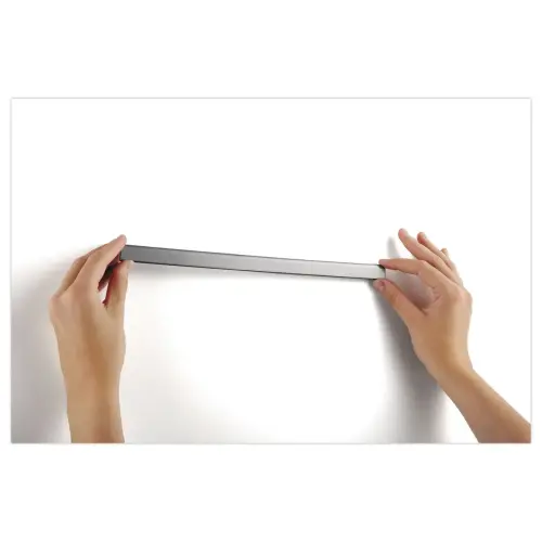 5 Barres magnétiques fixation adhésive - L 29,7 cm - Argent - Durable photo du produit