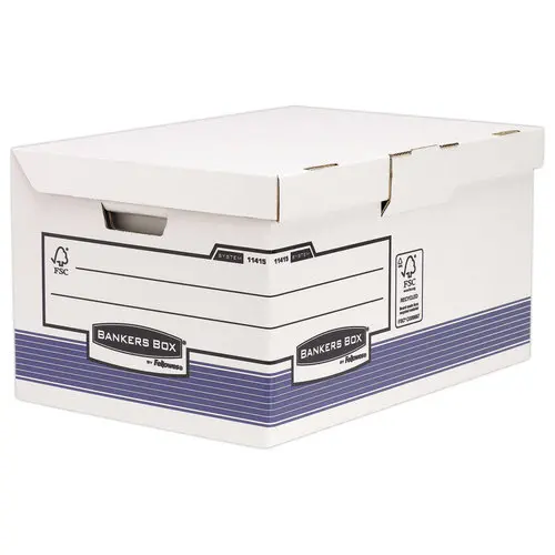 10 Containers bo&icirc;tes archives BANKER'S BOX montage automatique - Bleu photo du produit
