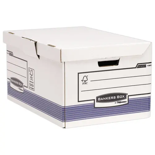 10 Containers bo&icirc;tes archives BANKER'S BOX montage automatique - Bleu photo du produit
