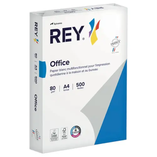 5 Ramettes de papier blanc - A4 - 80g - REY OFFICE photo du produit