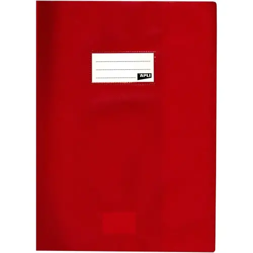 Prot&egrave;ge-cahier - 21 x 29,7 cm - Polypropyl&egrave;ne 19/100&egrave;me - Rouge - Apli photo du produit