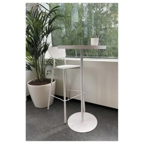 Table haute H110 recycl&eacute;e MAHAUT  &oslash;64mm d&eacute;cor FLOREAL photo du produit