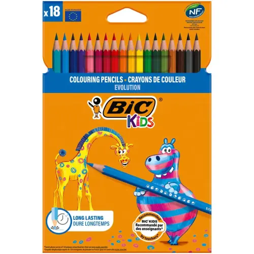 18 Crayons de couleur - BIC photo du produit