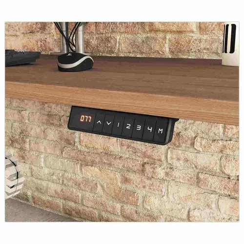 Bureau BERNE électrique 160 x 80 acacia/alu photo du produit