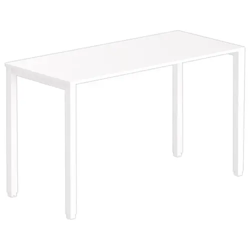 Table haute rectangulaire 180 x 80 blanc/blanc photo du produit