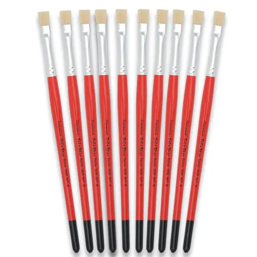 Pinceau plat peinture acrylique et &agrave; l'huile - En soie - N&deg;8 - OZ International photo du produit