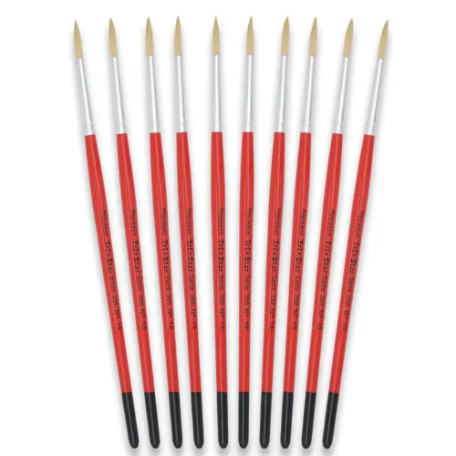 Pinceau rond pour peinture acrylique et huile - En soie - N&deg;10 - OZ International photo du produit