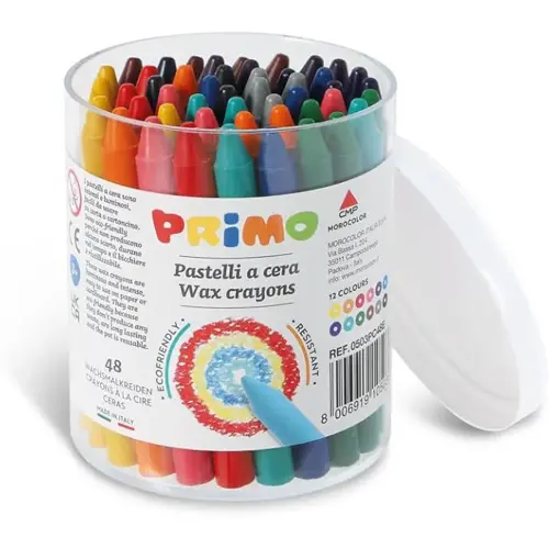 48 Crayons cire - 12 couleurs assorties photo du produit