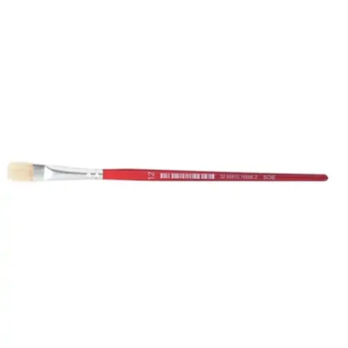 Pinceau plat pour peinture acrylique et huile - En soie - N°12 - OZ International photo du produit