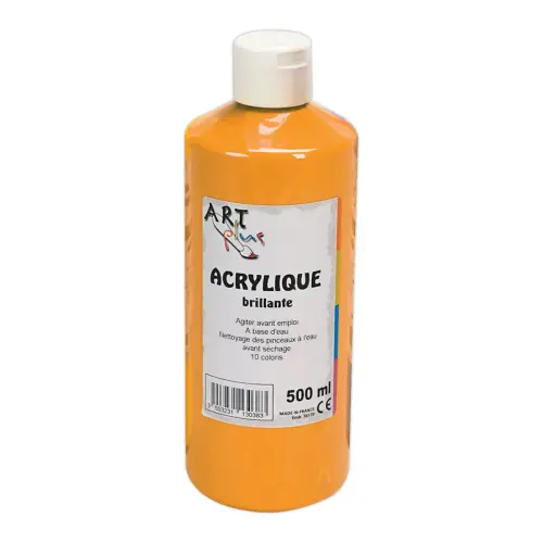 Gouache acrylique - 500 ml - Orange - Art Plus photo du produit