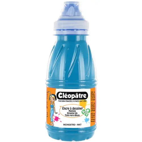 Encre à dessiner - 500 ml - Bleu clair - Cléopâtre photo du produit