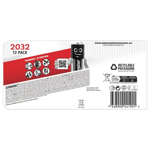 12 Piles lithium Ultimate CR2032 - 3V - Energizer photo du produit