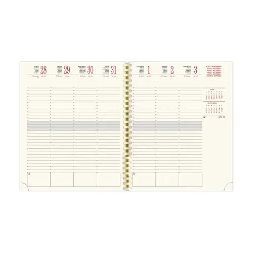 Agenda 16 mois Meline - 18,5 x 22,5 cm - Bleu foncé - Septembre à décembre - EXACOMPTA photo du produit