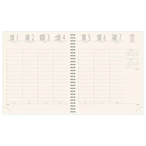 Agenda semainier Meline - 15 x 17 cm - Vert d'eau - Septembre &agrave; d&eacute;cembre - EXACOMPTA photo du produit