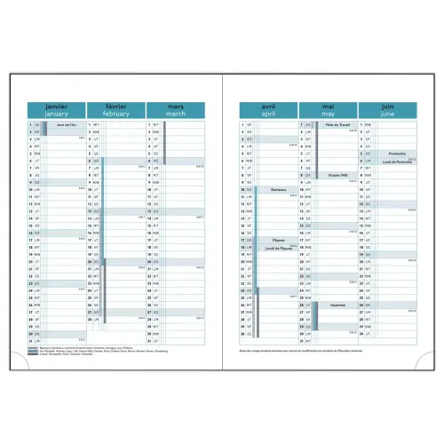 Agenda semainier spirale Mini Labo - 15x21cm - Motif oiseau rose- Janvier à décembre - EXACOMPTA photo du produit