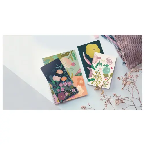 Agenda semainier spirale Mini Labo - 15x21cm - Motif oiseau rose- Janvier à décembre - EXACOMPTA photo du produit