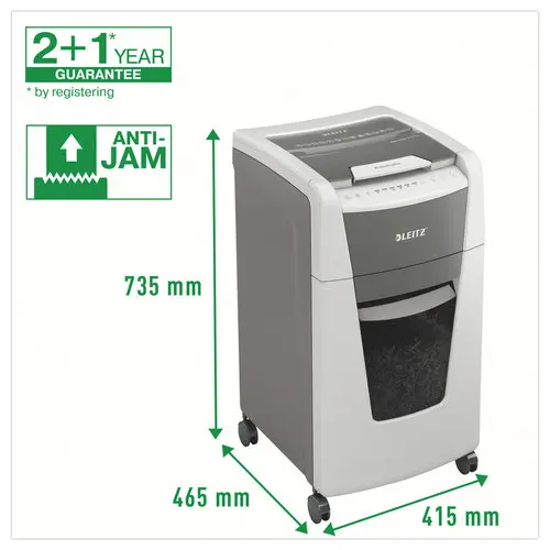 Destructeur de documents IQ Auto+ Office 300 P4 - Coupe croisée - 300 feuilles - 60L - LEITZ photo du produit