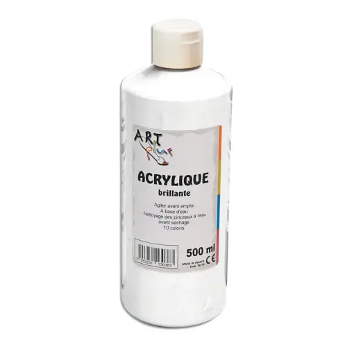 Gouache acrylique - 500 ml - Blanc - Art Plus photo du produit