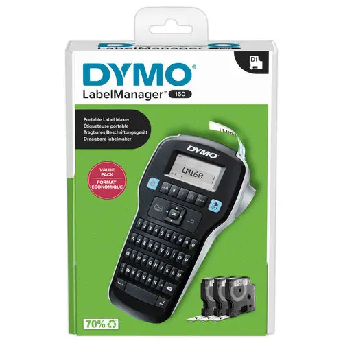 Titreuse DYMO Label Manager LM160 + 3Rubans D1 12mm - Titreuses