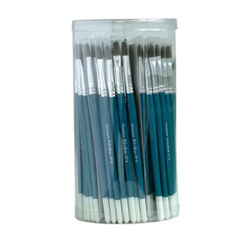 Pot de 144 pinceaux gouache poils de poney - Assortiment de tailles - OZ International photo du produit