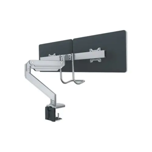 Bras porte-écrans double à barre transversale Eppa - Argent - FELLOWES photo du produit